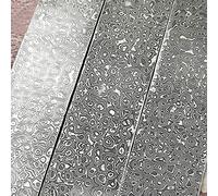 aqxreight Matériau de La Plaque de Billette en Acier de Damas Acier à Motifs trempé lissé pour Rendre le Coupeur Polyvalent pour Chauffer La dureté de Coupe de l'Acier a été Dure et (1)