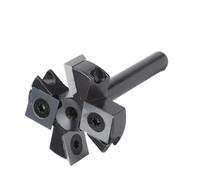aqxreight Mèche de Routeur de Surface CNC Spoilboard, Tige de 8 Mm, 4 Cannelures, Aplatissement de Dalle, Insert en Carbure pour Machines de Bureau/portables/Cnc, Diamètre de Coupe de 1 1/2"
