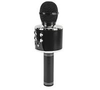 aqxreight Micro karaoké sans Fil Haut-Parleur HiFi Multifonction Microphone à Condensateur sans Fil Portable avec Lumière LED Son Noir et Bande de Transmission karaoké à Long Blindage Portable