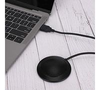 aqxreight Microphone Omnidirectionnel USB à 360 Degrés avec Couvercle en Maille Métallique pour Réunions de Bureau, Son Omnidirectionnel et à Haute Prise en Métal et Couverture de Jeu pour Une Prise