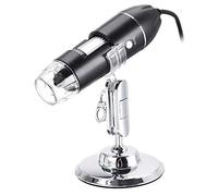 aqxreight Microscope Numérique à Grossissement 1600X, Caméra Portative USB, 8 Lumières LED, Compatible avec Portable pour l'inspection de Pièces de Monnaie PCB de Bijoux