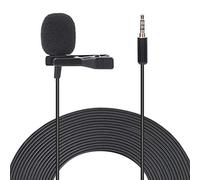 aqxreight Mini Microphone à Pince pour Interviews et Enregistrement, Micro Cravate Portable Omnidirectionnel avec Fil blindé APS de 1,5 M, Clamp/Holder Métallique pour Téléphone, Podcast, Vlogging
