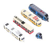 aqxreight Modèle de Bus Ferroviaire à Grande Vitesse, Modèle de Collection de Véhicules à Tirer, Jouet pour Enfants, la volonté et Le Mouvement, Le Modèle Peut-il Fonctionner avec Traction ? Retour