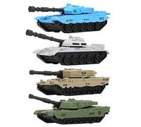 aqxreight Modèle de Jouet en Alliage, Ensemble de 4 Véhicules avec Articulations Mobiles et Baril pour Enfants de 3 Ans et Plus, Jouet de Simulation pour Jeu Imaginatif (réservoir)