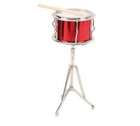 aqxreight Modèle Miniature Accessoires d'instruments de Musique Décor de Salle de Musique Petit Modèle en Bois et Métal avec Baguette de Jazz Comp Petit ModèleTambour MiniatureModèle
