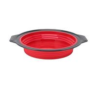 aqxreight Moule à Gâteau Rond Pliable en Silicone à Dégagement Rapide pour Gâteau étagé, Gâteau au Fromage, Gâteau Mousseline, Diamètre Intérieur de 22 Cm, Facile à Nettoyer (rouge)