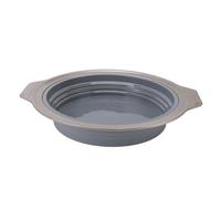 aqxreight Moule à Gâteau Rond Pliable en Silicone à Dégagement Rapide pour Gâteau étagé, Gâteau au Fromage, Gâteau Mousseline, Diamètre Intérieur de 22 Cm, Facile à Nettoyer (GRAY)