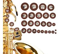 aqxreight Multi Taille Sax Cuir Pads 25pcs pour Saxophone Ténor, Durables