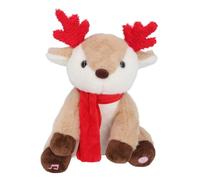 aqxreight Musical Light Up Berning Reindeer Fashionable Skin Friendly Soft Soft Farged Animaux en Peluche pour Le Chevet. Renne. a. Il. Un. Quand. Chant. Fonction .. Ambiance ..