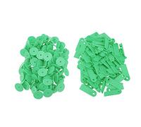 aqxreight Oreille Vierge en TPU pour Chèvre, Mouton, Bétail, Bétail, Animaux de Ferme, Sûr, Personnalisable, Orange, 100 Pièces (Vert sans paroles (prix de 100))