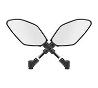 aqxreight Paire de Rétroviseurs de Moto Universels ABS Boîtier Noir avec Boulons de Montage et Capuchons de Store du Conducteur Permettant de Voir Ainsi le Conducteur le Guidon