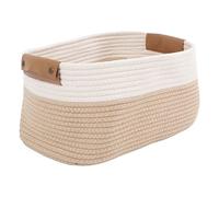 aqxreight Panier en Corde de Coton Panier de Couverture tissé en Corde Multifonction de Grande capacité avec Poignée pour l'organisation de Jouets à Lessive Les Produits Chimiques ou Plastiques de