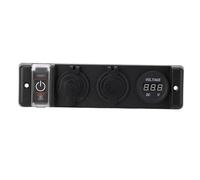 aqxreight Panneau de Prise de Cigarette USB 4 Pouces Indication LED Panneau de Prise USB IP66 pour Voiture Bateau SUV Yacht Allume-Cigare DC 12 V Rouge de de Cigarette de de VoitureDual