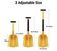 aqxreight Pelle à Neige Télescopique Pelle Utilitaire de Sport de Camping Rétractable Hauteurs de l'outil de Déneigement Utilisation de la Neige Assemblée, Elle Est Réglable en a 3 pour Fabriquer