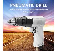aqxreight Perceuse Pneumatique Haute Vitesse 3/8" 1700 Tr/min avec Rotation Réversible - Outil de Forage Ergonomique pour Percer sur les Murs, les Sols et le Métal