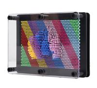 aqxreight Pin 3D Art Toy Sensoriel pour Les Enfants et Les Adultes - Sculpture de Bureau avec Base Blanche, Garçons et Filles d'anniversaire Amusants (Base Noire)