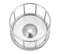 aqxreight Plat de Nourriture en Acier Inoxydable pour Reptiles, Plateau Rond en Forme de Rampe, Plateau de Tortue, Fournitures pour Animaux de Compagnie pour la Maison Vivarium Pet StoreM et Doit (M)