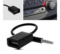 aqxreight Plug de 3,5 Mm à USB 2.0 Male à Femelle Corde de Câble de Convertisseur pour Voiture MP3 Pure Plug 3,5 Mm pour Utilisation La Navigation en Voiture l'USB, en Converti (Black)