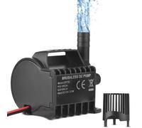 aqxreight Pompe à Eau Submersible, Mini Pompe de Fontaine 12 V 500 L/H avec Levage de 4,9 Pieds et Base à Ventouse, pour Aquarium, étang, Refroidissement de L'eau Potable pour Animaux (QR75E)