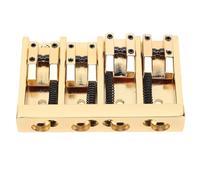 aqxreight Pont de Basse à 4 Cordes, en Alliage de Zinc, Pont Complet en Fer pour Basse électrique Jazz traité Via un de à 4 CordesJazz Bass BridgeElectric Bass BridgeGuitare (GOLD)