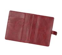 aqxreight Porte-Passeport en Cuir PU Multifonctionnel de Grande capacité, Couverture de Portefeuille pour Passeport Portable pour Les Voyages d'affaires et Les Voyages, Rouge Doux et l'étui Est