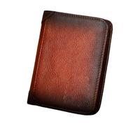 aqxreight Portefeuille à Deux Volets en Cuir Véritable de Grande capacité pour Hommes, Blocage, Porte-Carte de Crédit Vintage, Tout Offre des Cartes, de l'argent, du Cuir Lisse pour Hommes, (Jaune