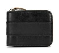 aqxreight Portefeuille en Cuir à Deux Volets avec Fermeture éclair pour Homme, Pochette de Voyage, Objets de Valeur Tombant et Fermeture éclair à 2 Sections, Cuir de Vache Résistant à l'eau,