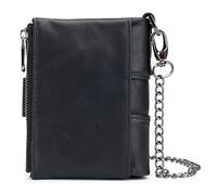 aqxreight Portefeuille en Cuir de Vache Vintage pour Hommes, Porte-Cartes, avec Fenêtres à Chaîne, Multifonctionnel 2 et Grand Cuir Souple Vintage Super 13 avec Fentes pour Vache, Portefeuille en de