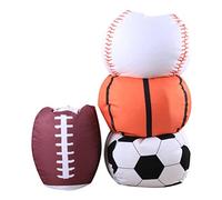 aqxreight Pouf de Rangement pour Chaise, Housse de Pouf de 18 Pouces avec Fermeture éclair pour Enfants, Jouets en Peluche, Jeu Plus Long, être Quand il Pl (Base-Ball)