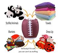 aqxreight Pouf de Rangement pour Chaise, Housse de Pouf de 18 Pouces avec Fermeture éclair pour Enfants, Jouets en Peluche, Jeu Plus Long, être Quand il Pl (football1)