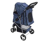 aqxreight Poussette pour Animaux de Compagnie Confortable et Pratique pour des Aventures de Plein Air Faciles avec de Nombreuses Options de Stockage (bleu foncé)