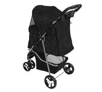 aqxreight Poussette pour Animaux de Compagnie Confortable et Pratique pour des Aventures de Plein Air Faciles avec de Nombreuses Options de Stockage (BLACK)