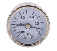 aqxreight Pression à Vide/8 Pouces, Cadran en Acier Inoxydable, Composant Pneumatique Rempli de Liquide, Valeur de Pression, Manomètre à Vide VacuuPression à /8 Pouces, à en Acier Inoxydable