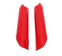 aqxreight Protection de Fourche Avant de Moto Rouge, Amortisseur, pour CR125 CR250 CR500 1993-2007 CRF250R CRF250X CRF450R 2004-2018, Matériau ABS, Résistant aux Rayures, Installation