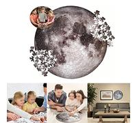 aqxreight Puzzles 1000 Pièces Forme Ronde Améliorer la Coordination Modèle de Lune Puzzle pour Adultes à Long Terme Pas Traini Espace Lune PuzzlesLune PuzzlesRound Moon Jigsaw