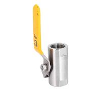 aqxreight Raccord fileté de Robinet à Tournant Sphérique en Acier Inoxydable 201 de qualité Industrielle pour les Systèmes de Canalisations Acide et Alcali Entraînement Manuel Type Droit DN15 1/2"