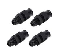 aqxreight Raccords AN6 Mâles en Alliage d'aluminium avec Virole en Laiton pour Applications Liquides et Gaz 4 Pièces (5/16po)