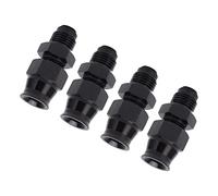 aqxreight Raccords AN6 Mâles en Alliage d'aluminium avec Virole en Laiton pour Applications Liquides et Gaz 4 Pièces (3/8po)