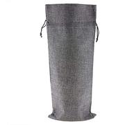 aqxreight Sac à Vin en Tissu de Lin Simple, 12 Pièces, avec Cordon de Serrage, Housse Décorative pour Champagne, Sacs à Vin en Tissu de Noël pour Couverture de Bouteilles de Vin (Grey)