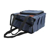 aqxreight Sac de Rangement à Tricoter pour Fil à Crochet avec Plusieurs Compartiments - Support de Fournitures de Couture en Tissu de Bœuf pour Tricoteurs et Débutants (BLUE)