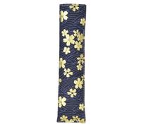 aqxreight Sac de Rangement pour Stylo Unique, Rétro, Motif de Fleurs Dorées, Tissu en Coton, écrivains élégants