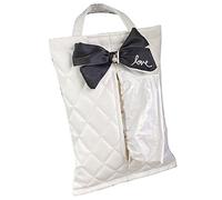aqxreight Sac de Tissus de Voiture Suspendu Belle Apparence de Carvins de Carvins pour les Types de Véhicule Amour Bowknot Suspendu Qui Est Qui Est le Exquis (Amour Bowknot Blanc)