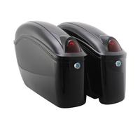 aqxreight Sacs à Selle de Moto, Sacs de Selle Dure à Grande capacité avec Le Support de Montage des Lumières pour Le Croiseur Les de Ont Fait des de de Moto Saddleba