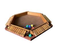 aqxreight Shut The Box Jeu de Dés pour 1 à 6 Joueurs Jeu de Mathématiques en Bois avec 6 Dés de Stratégie Amusant pour Enfants Adultes Fêtes de Famille Pubs (Brown)