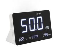 aqxreight Sonomètre - 4 en 1 Décibels, Température et humidité avec Alarme, Exportation de Données USB, pour Utilisation en Atelier en Studio, Testeur de Sonomètre Professionnel pour des Lectures