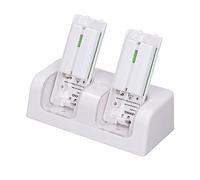 aqxreight Station de Chargement pour Télécommande 4 en 1, Accessoire Portable, Double Station de Chargement à Distance, Blanc, Qui Pas destiné aux Personnes en Désordre, Petit et Léger, Portable,
