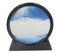 aqxreight Tableau d'Art de Sable en Mouvement de 7 Pouces, Peinture de Sable Mouvant 3D, Décor de Paysage de Mer Profonde, Art de Bureau Relaxant pour Soulager le Stress, Cadeau Conscient (BLUE)
