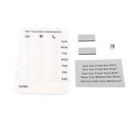 aqxreight Tableau Magnétique de Rappel d'alimentation pour Animaux de Compagnie pour Chiens, Curseur de Suivi des Repas Quotidiens avec étiquettes Personnalisables, Support pour Réfrigérateur ou