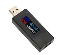 aqxreight Testeur USB 6 en 1 Tension de Courant Synchronisation Capacité de Puissance Détecteur de Niveau de Batterie Écran Couleur Niveaux de Multimètre USB Complets et en Courant Pratique Ce