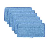 aqxreight Têtes de Vadrouille en Microfibre, Paquet de 6 Recharges de Vadrouille Réutilisables Lavables avec Ruban de Fixation Rapide, pour le Nettoyage des Sols 11,8x5,9 Pouces (BLUE)